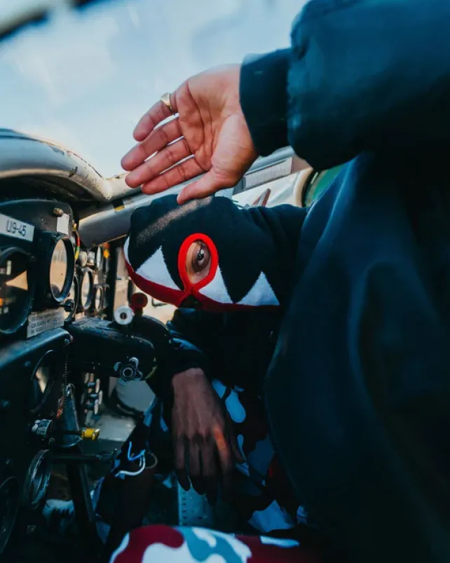 SKI MASKS|COLD WEATHER GEAR>SPRAYGROUND VERTICAL SHARK SKI MASK