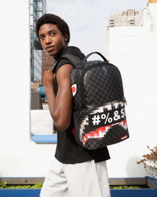 BACKPACKS>SPRAYGROUND 'WHAT THE BEEP' SHARK BACKPACK
