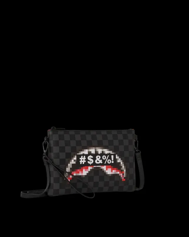 CROSSOVER CLUTCHES>SPRAYGROUND 'WHAT THE BEEP' SHARK CROSSOVER CLUTCH