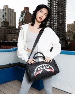 DUFFLES>SPRAYGROUND 'WHAT THE BEEP' SHARK MINI DUFFLE