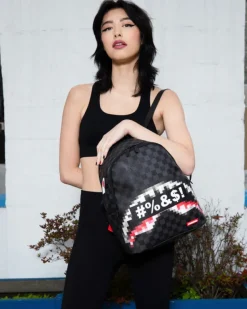 SAVAGES|BACKPACKS>SPRAYGROUND 'WHAT THE BEEP' SHARK SAVAGE BACKPACK