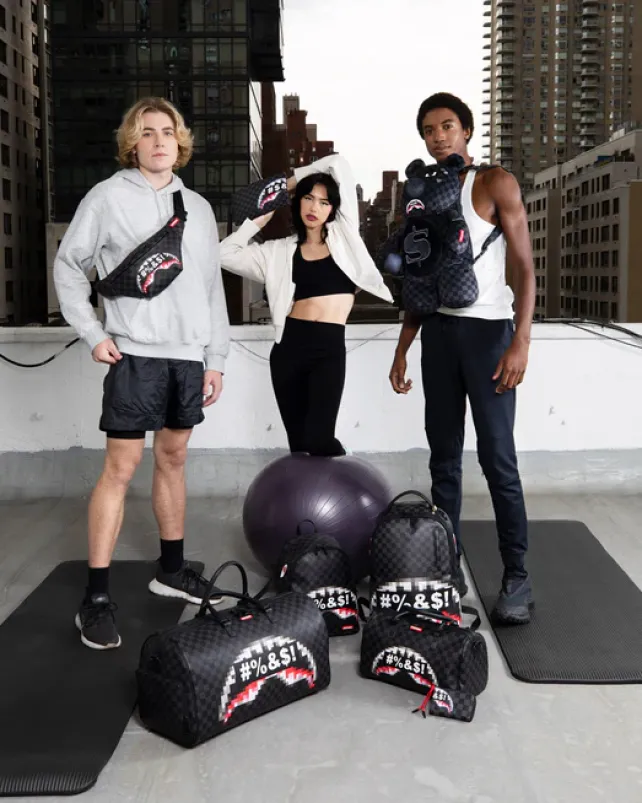 SAVAGES|BACKPACKS>SPRAYGROUND 'WHAT THE BEEP' SHARK SAVAGE BACKPACK