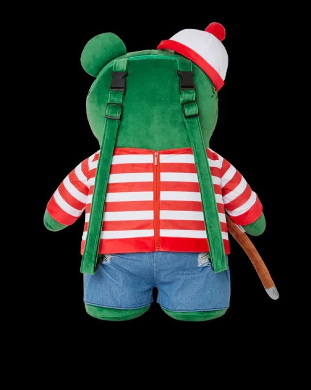 TEDDY BEAR BACKPACKS|BACKPACKS>SPRAYGROUND WHERES WALDO MONEYBEAR TEDDYBEAR BACKPACK