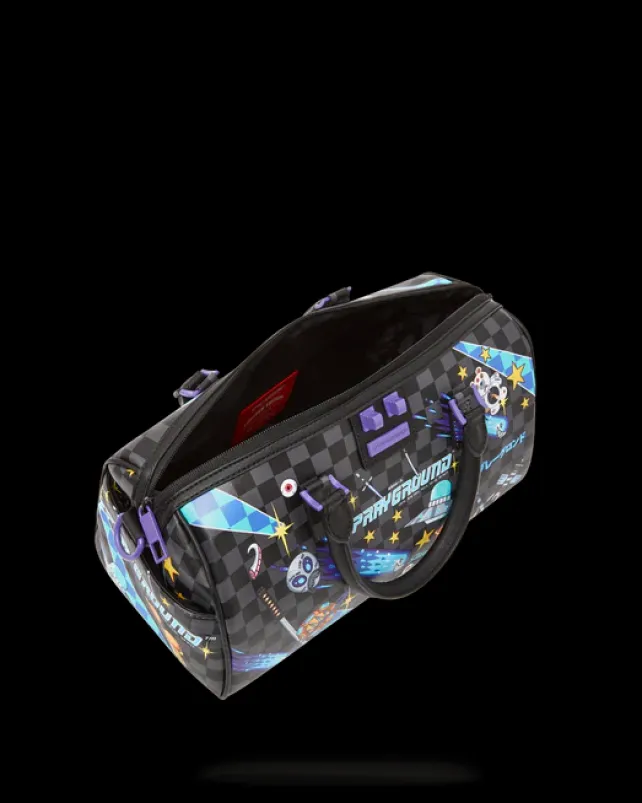 DUFFLES>SPRAYGROUND WTF ALIEN INVASION MINI DUFFLE