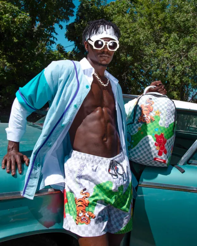 SWIMWEAR>SPRAYGROUND WTF ART SHOTO SWIM TRUNKS
