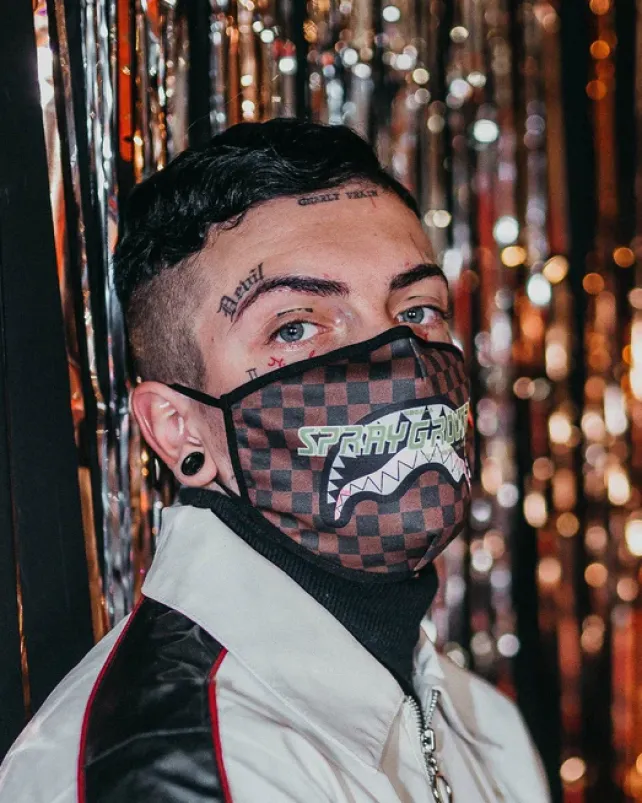 FACE MASKS>SPRAYGROUND WTF MISFIT FACE MASK