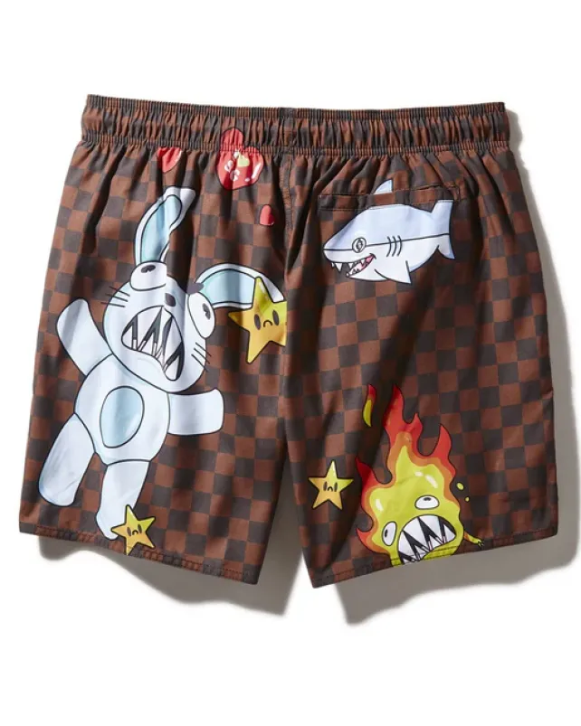 SWIMWEAR>SPRAYGROUND WTF SHARK SHOTO SWIM TRUNKS