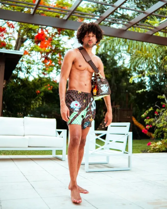 SWIMWEAR>SPRAYGROUND WTF SHARK SHOTO SWIM TRUNKS