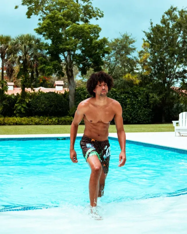 SWIMWEAR>SPRAYGROUND WTF SHARK SHOTO SWIM TRUNKS