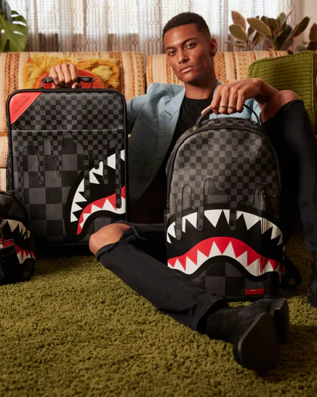 CARRY-ON LUGGAGE>SPRAYGROUND XTC GREY SHARKS IN PARIS JETSETTER CARRY-ON LUGGAGE