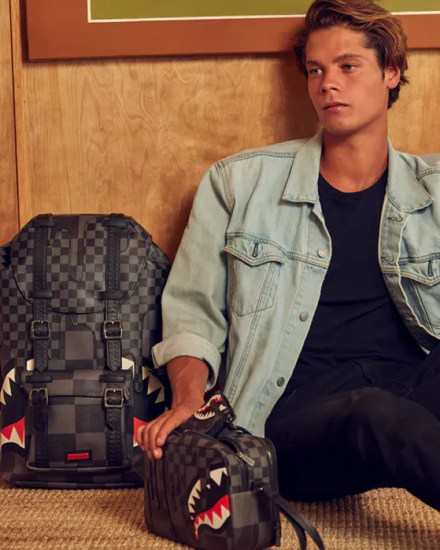 HILLS|BACKPACKS>SPRAYGROUND XTC GREY SHARKS IN PARIS HILLS BACKPACK