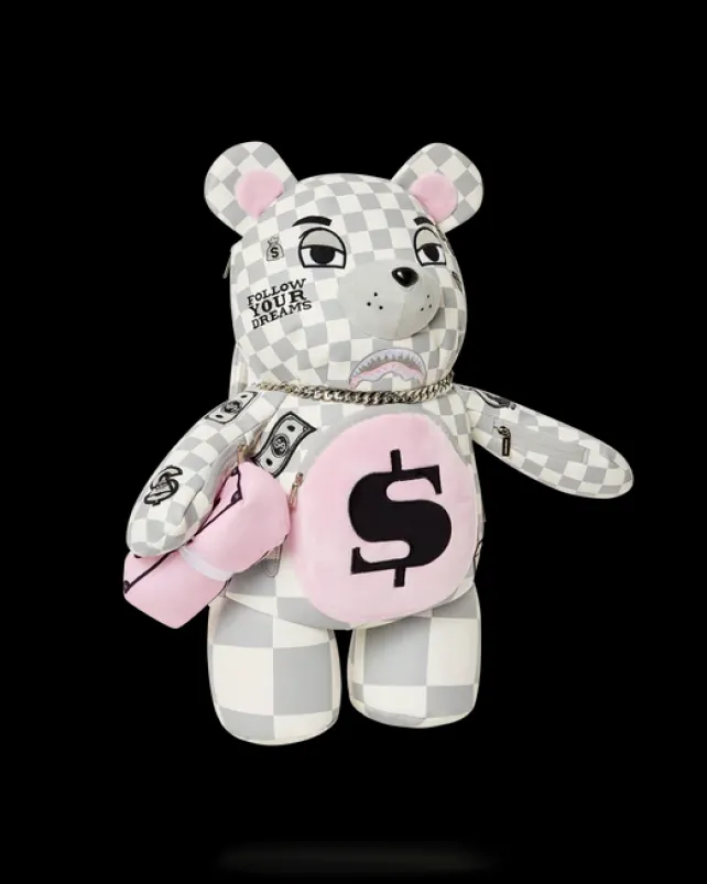 TEDDY BEAR BACKPACKS|BACKPACKS>SPRAYGROUND XTC LA PALAIS MEDIUM MONEYBEAR TEDDYBEAR BACKPACK