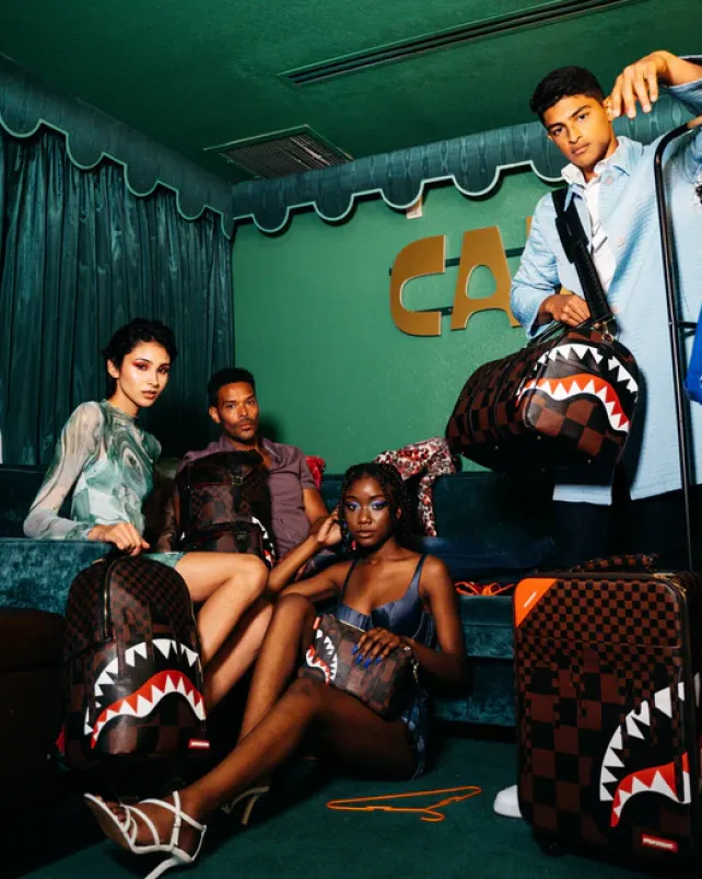 BACKPACKS>SPRAYGROUND XTC SHARKS IN PARIS BACKPACK (DLXV)