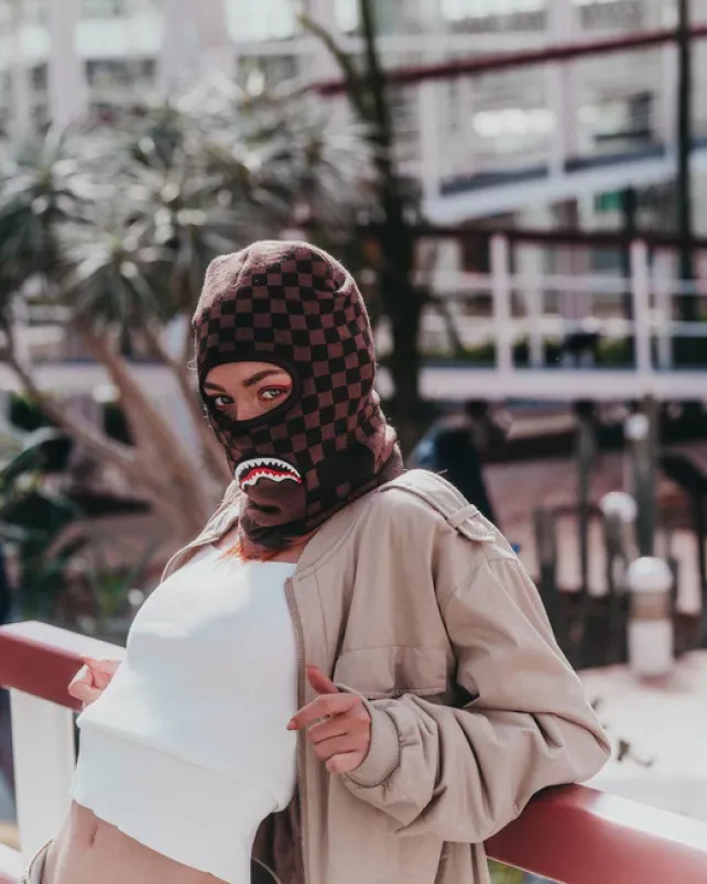 SKI MASKS|COLD WEATHER GEAR>SPRAYGROUND XTC SHARKS IN PARIS SKI MASK