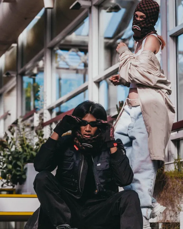 SKI MASKS|COLD WEATHER GEAR>SPRAYGROUND XTC SHARKS IN PARIS SKI MASK