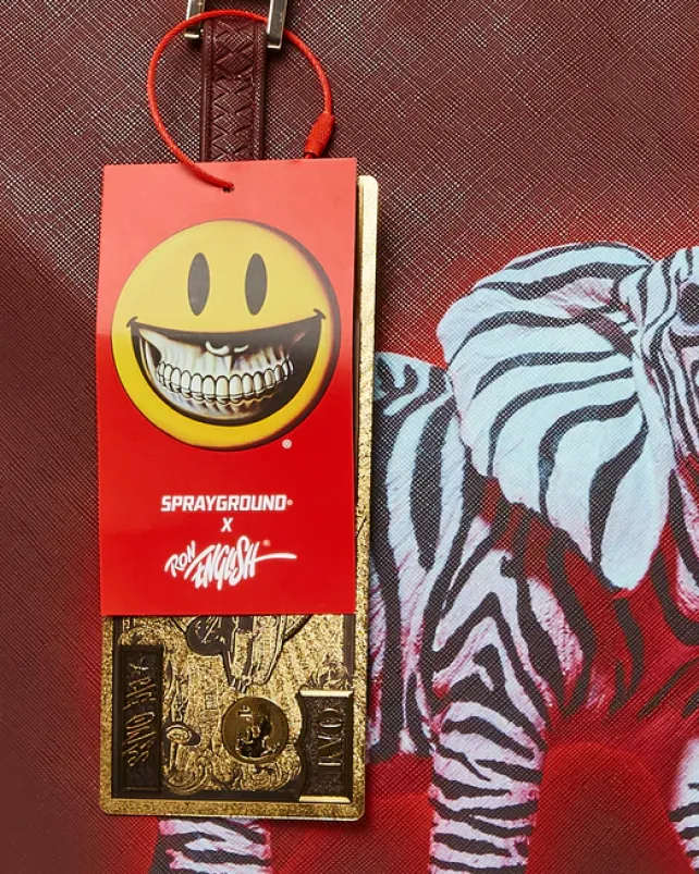 TOTES|HANDBAGS>SPRAYGROUND ZEBRA ELEPHANT RON ENGLISH COLLAB TOTE